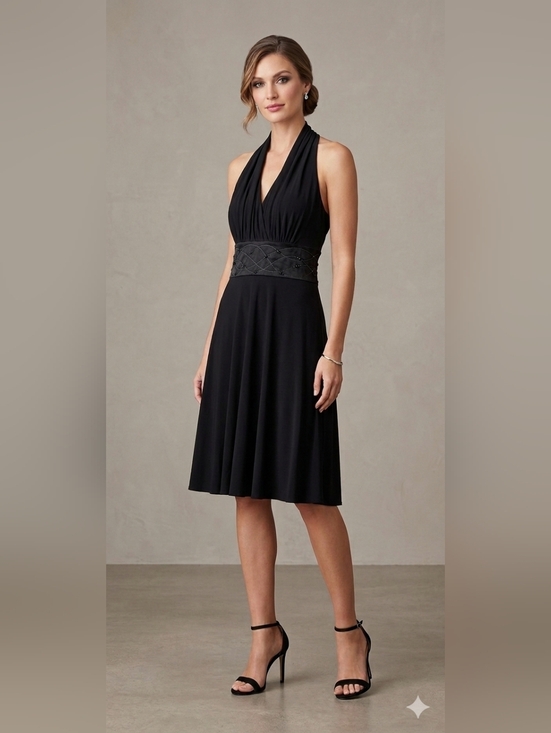 Evan Picone Dresses & Skirts - Evan Picone Cocktail Dress Sleeveless With Embellished Empire Waist